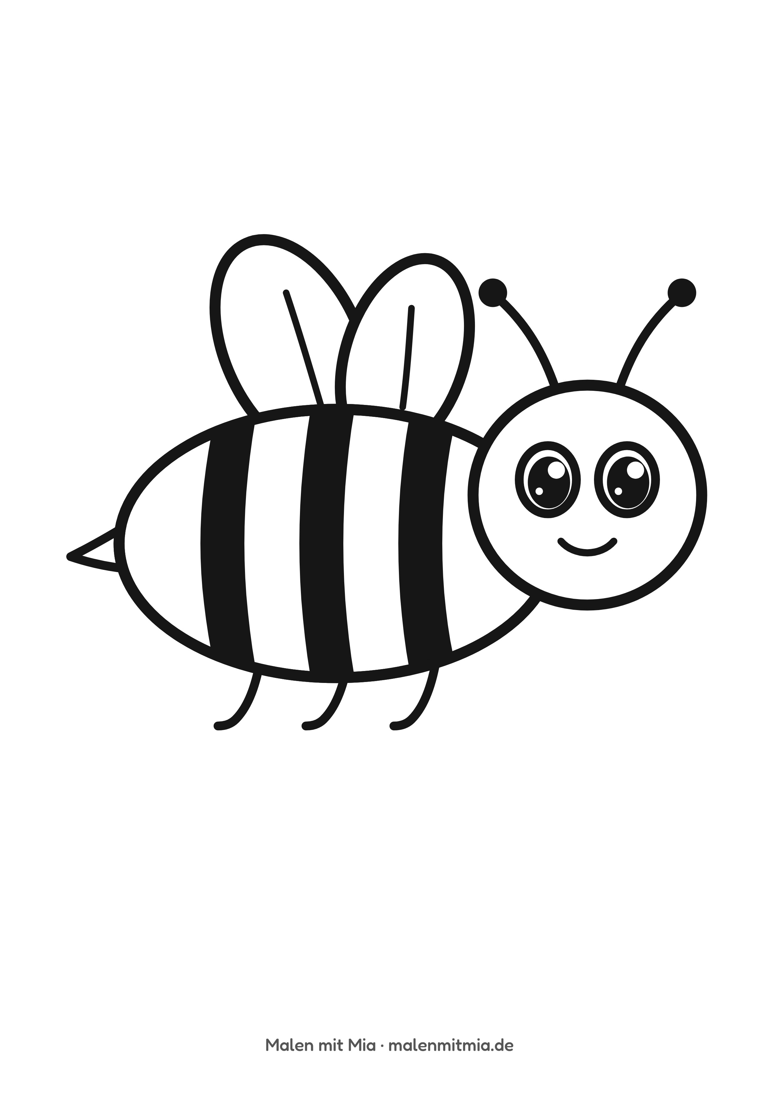Ausmalbild Biene