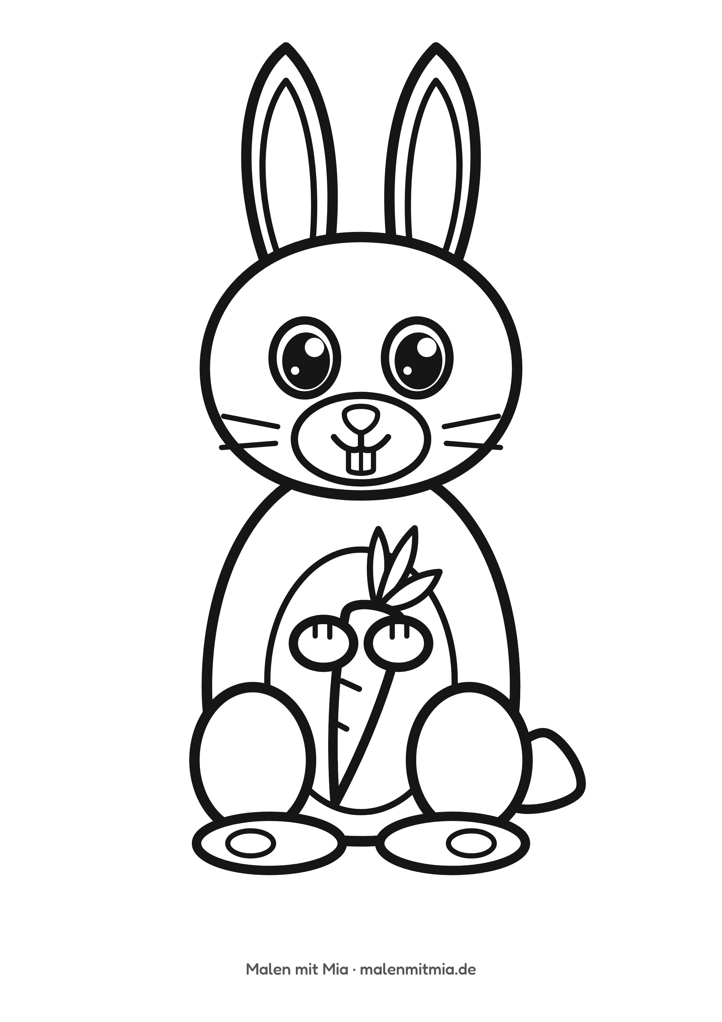Ausmalbild Hase