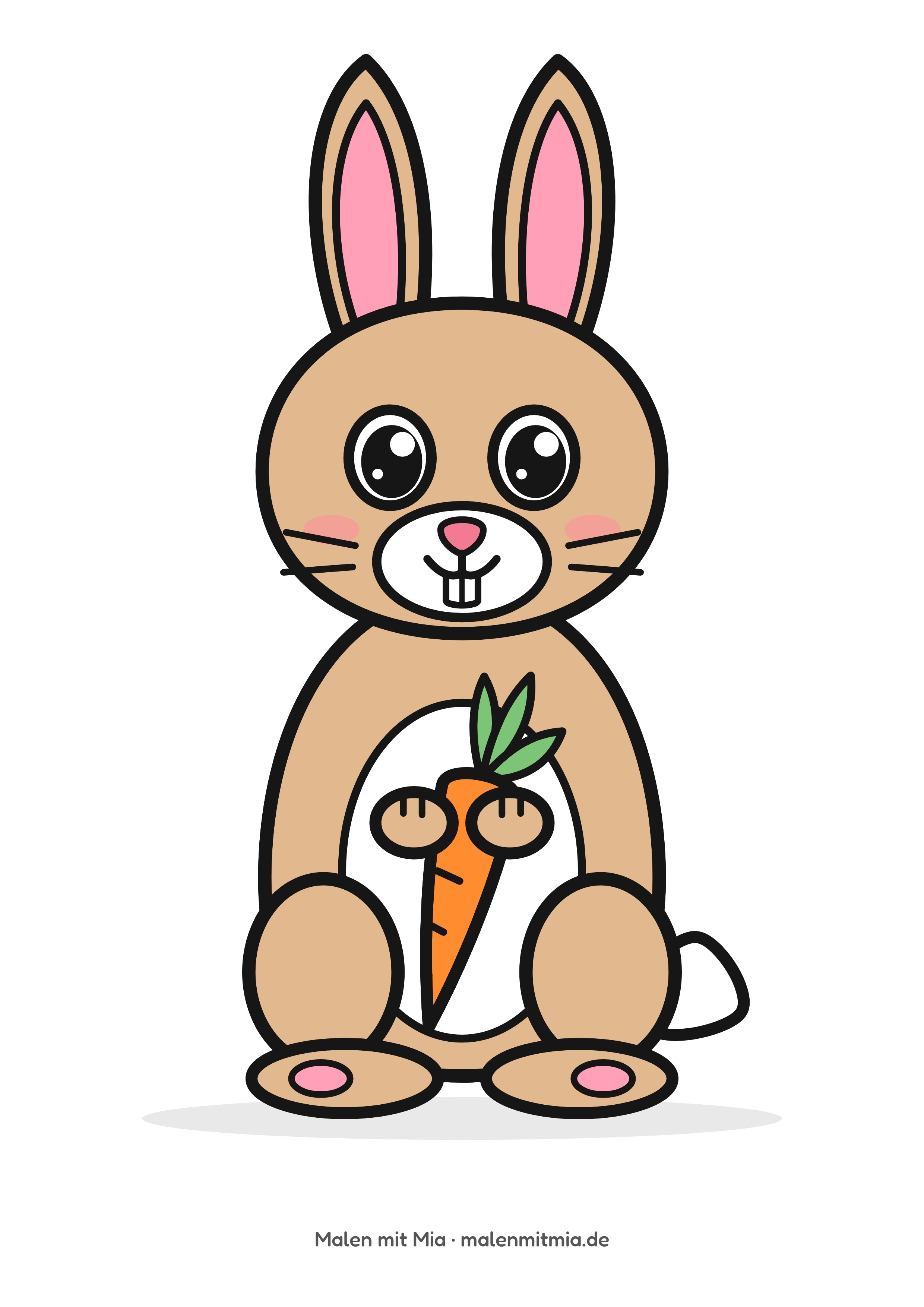 Bunte Vorlage Hase