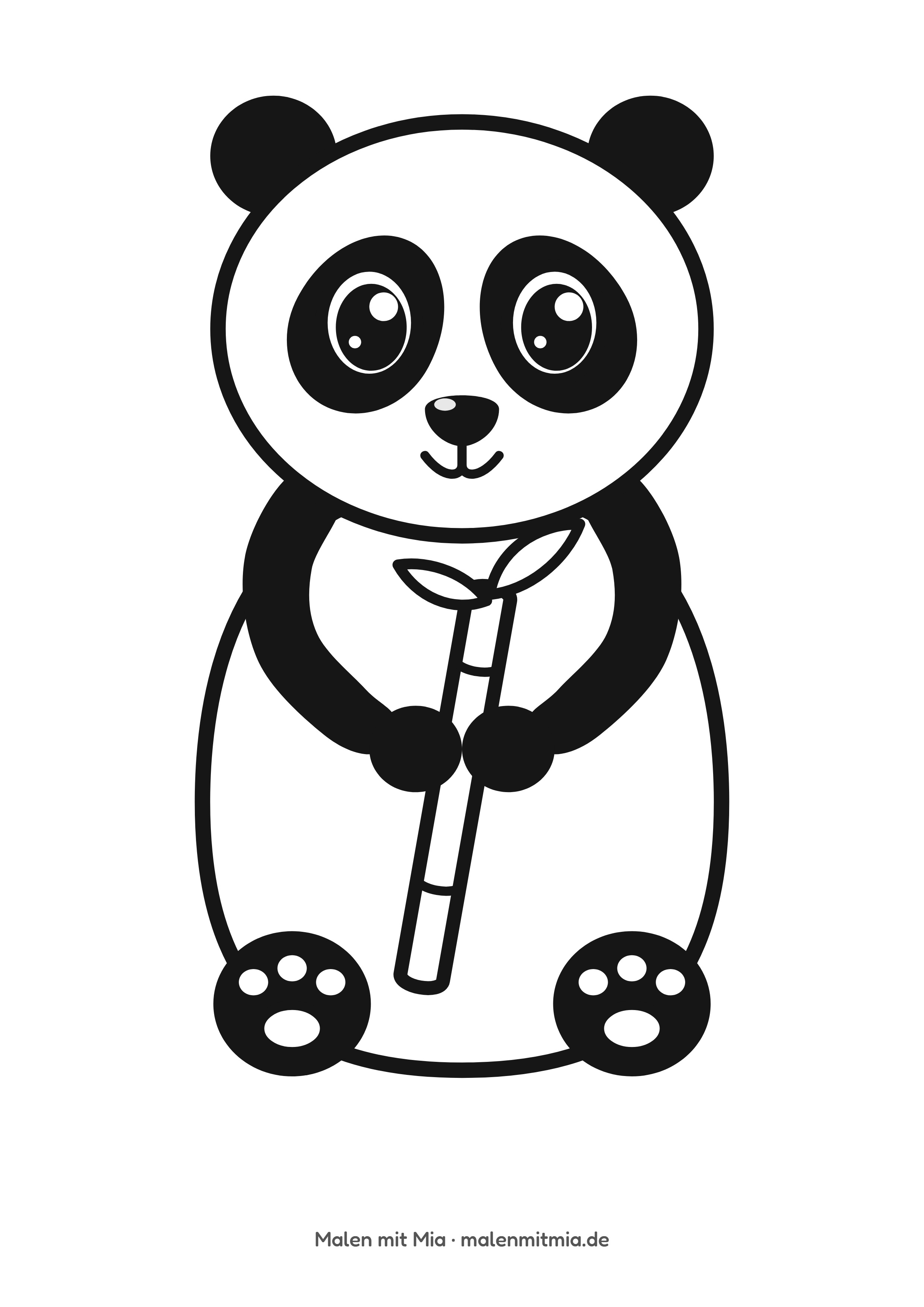 Ausmalbild Panda