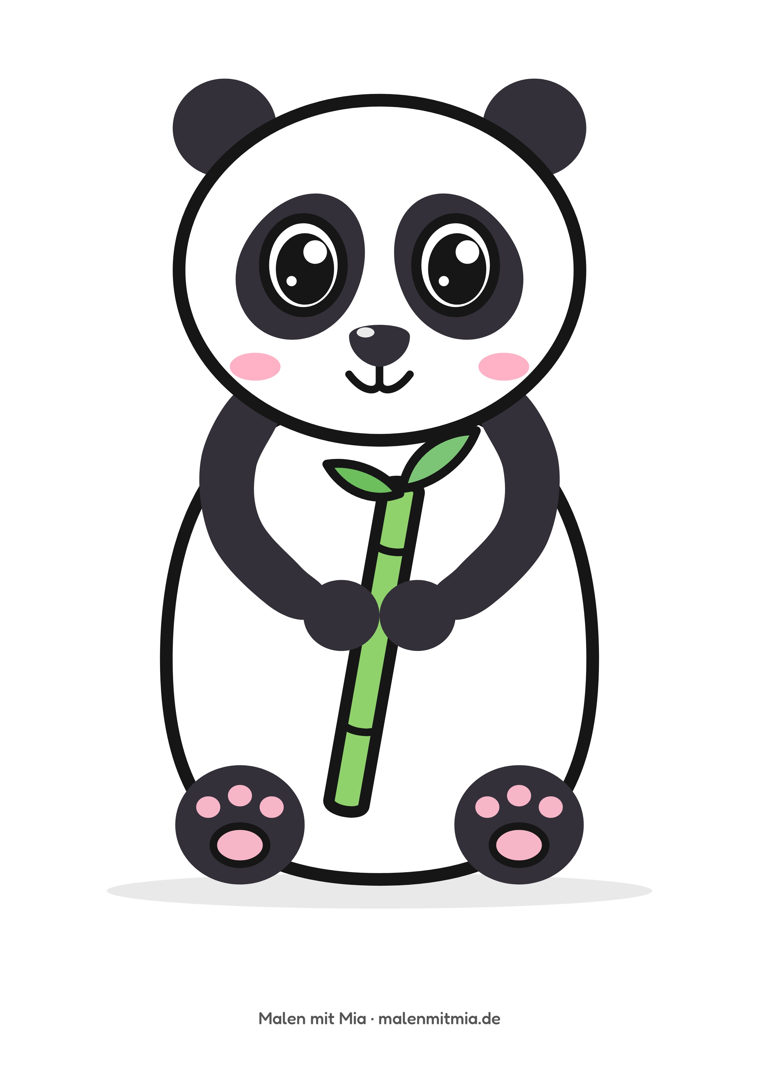 Bunte Vorlage Panda