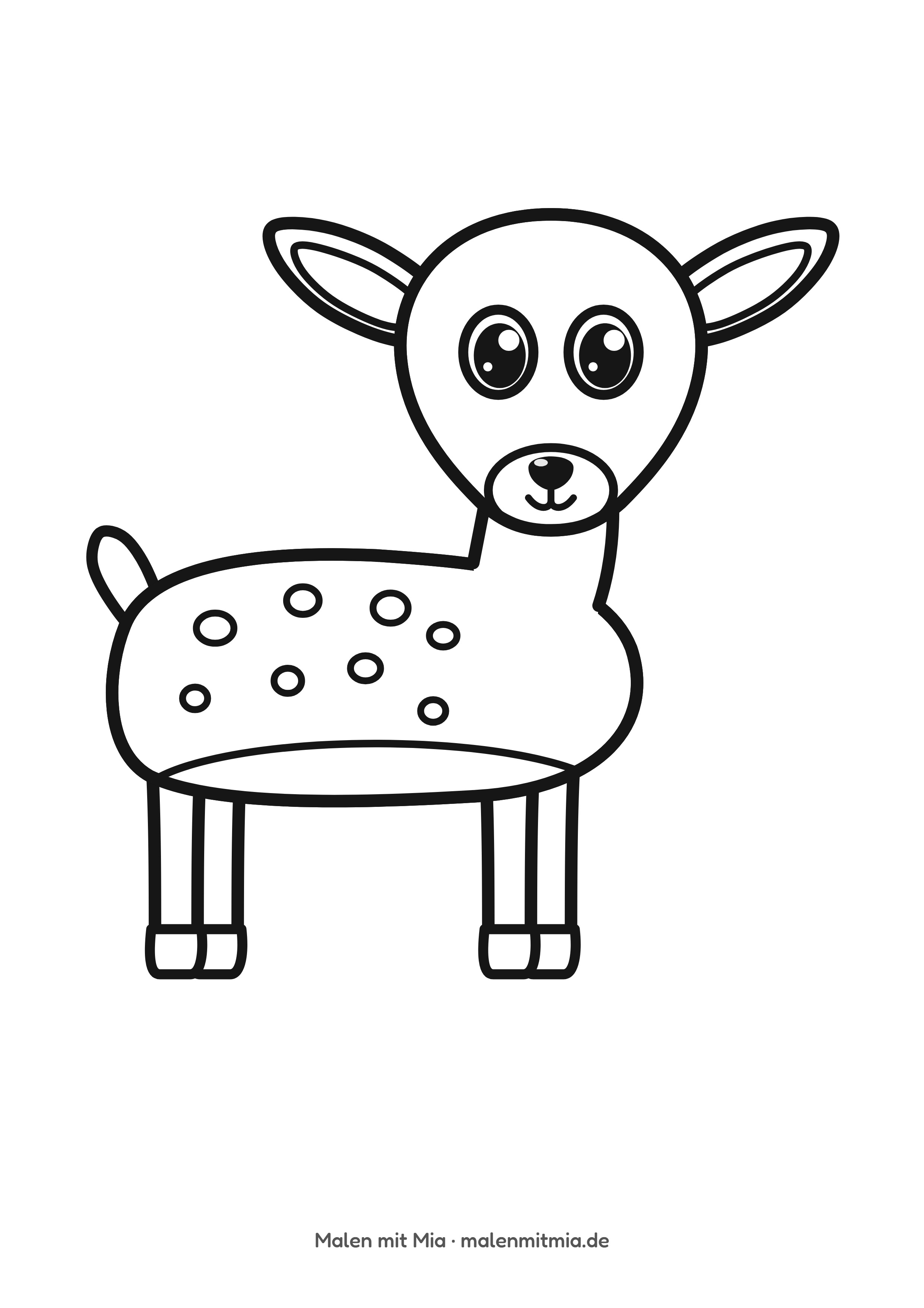 Ausmalbild Reh