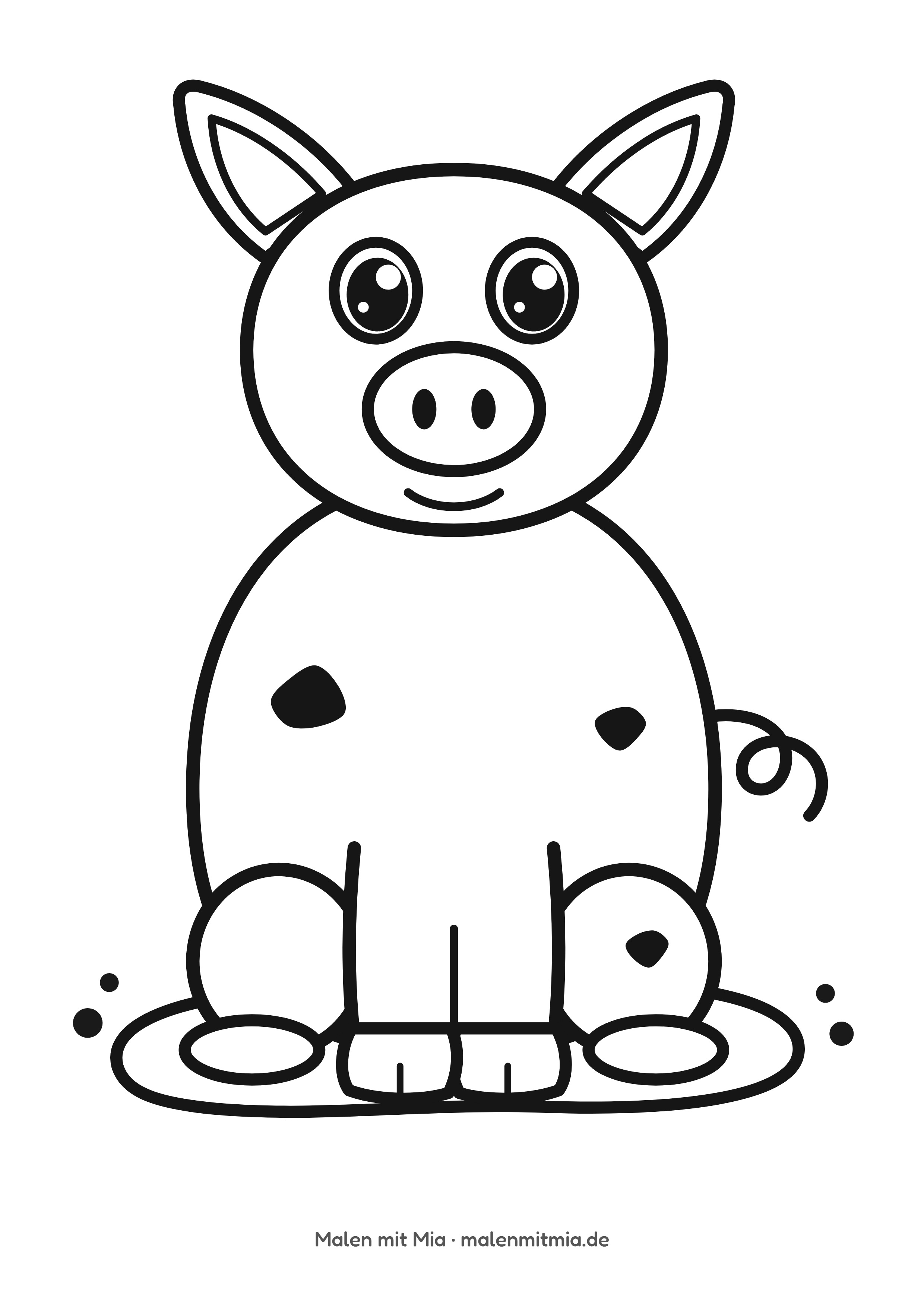 Ausmalbild Schwein