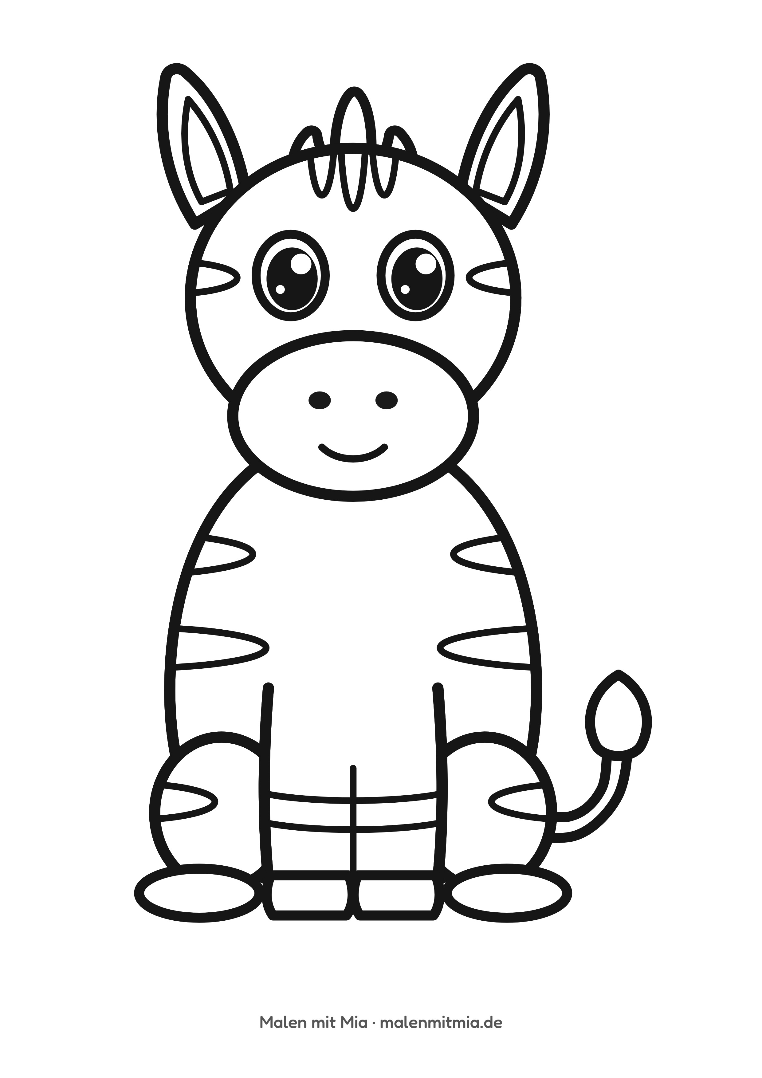 Ausmalbild Zebra