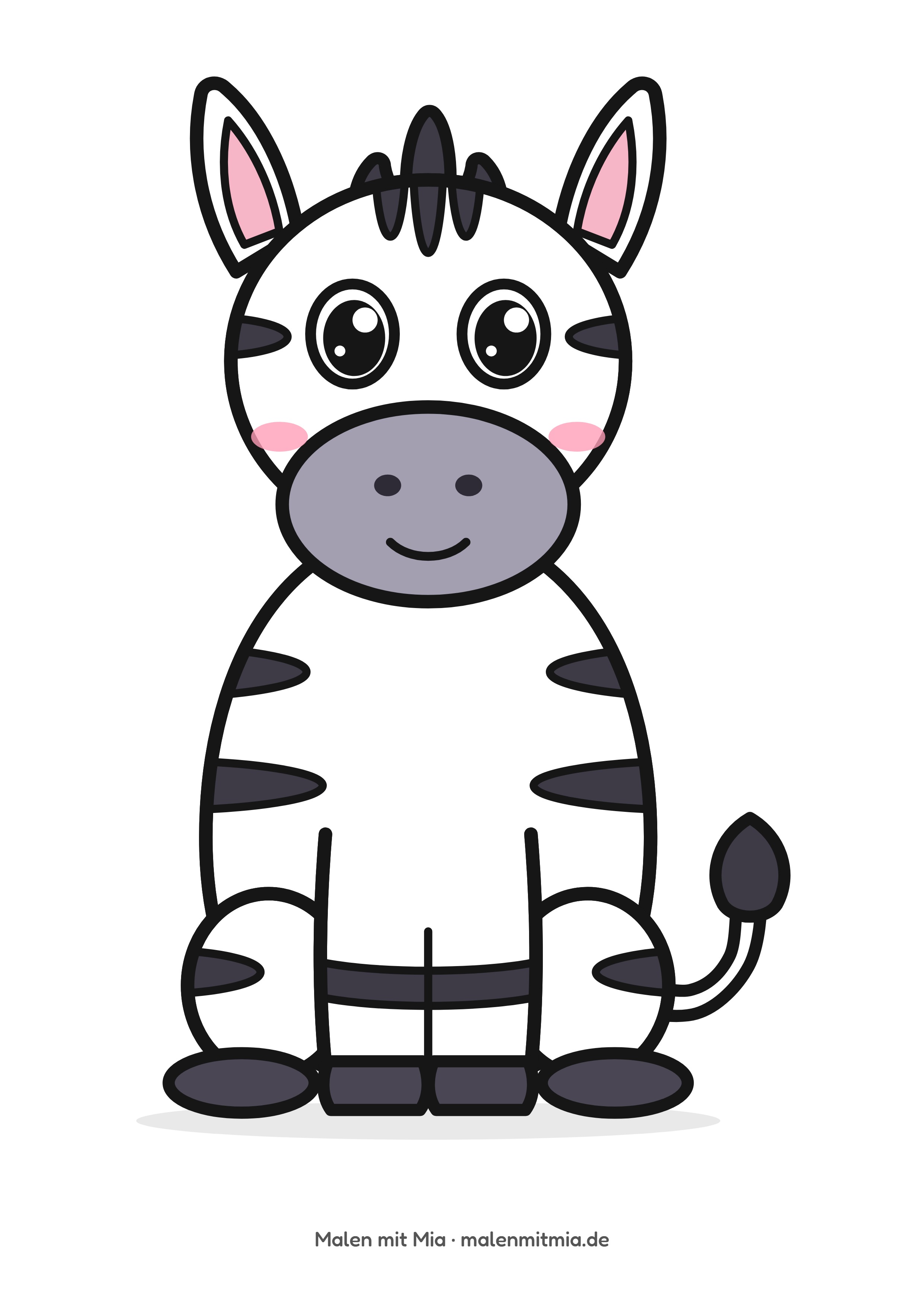 Bunte Vorlage Zebra